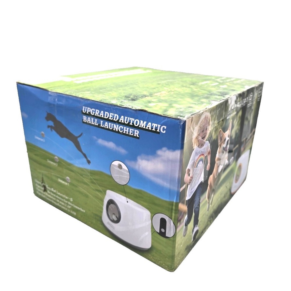 Automatic Dog Ball Launcher 45ft‎ Adjustable Thrower w 4 Balls USB - Picture 2 of 7